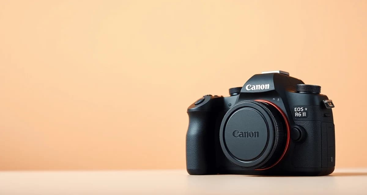 Canon EOS R6 Mark II mirrorless camera featuring advanced autofocus and stabilization for professional wedding photography