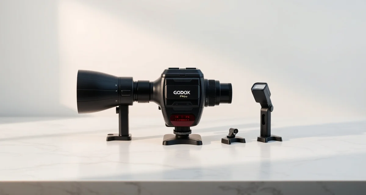 Godox AD200 Pro portable strobe flash with swappable Fresnel and bare bulb heads for wedding photography