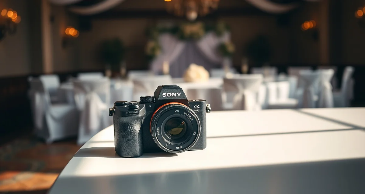 Sony A7 IV mirrorless camera with full-frame 33MP sensor for professional wedding photography and 4K video
