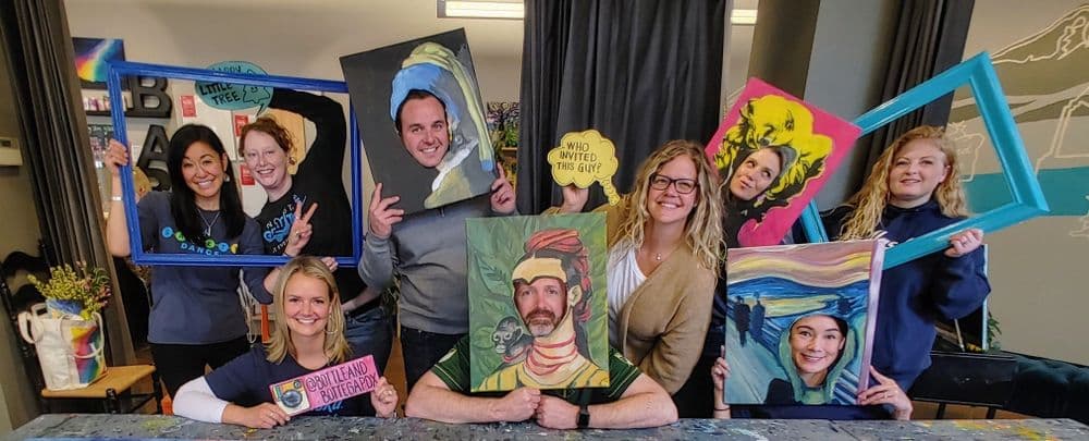 Bottle & Bottega by Painting with a Twist - wedding in Portland, OR