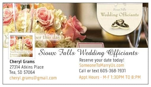 Wedding Officiants - wedding in Tea, SD